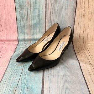 Jimmy Choo Rimy60 Black Leather Heels